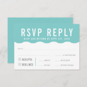 RSVP ANTWOORD moderne vet schattige golf munt (Voorkant / Achterkant)