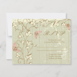 RSVP-antwoord op de bruiloft met crème RSVP Kaartje