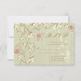 RSVP-antwoord op de bruiloft met crème RSVP Kaartje