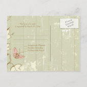 RSVP-antwoord op de bruiloft met crème Uitnodiging Briefkaart (Achterkant)