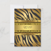 RSVP antwoord Partij Zebra Gold Black (Voorkant)