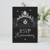 RSVP antwoord Partij Zwarte kant (Staand voorkant)