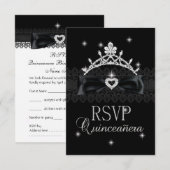 RSVP antwoord Partij Zwarte kant (Voorkant / Achterkant)