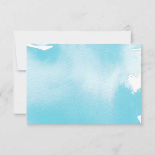 RSVP ANTWOORD REACTIE blauw waterverf kinder info (Achterkant)