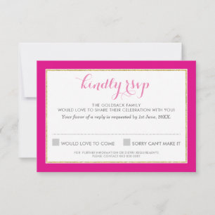 RSVP ANTWOORD REACTIE chervon patroon goud hete ro