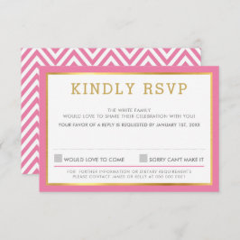 RSVP ANTWOORD REACTIE eenvoudig chevron patroon ro