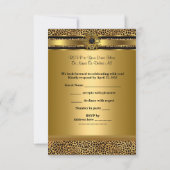 RSVP antwoord Reactie Elegant Leopard Gold Black (Achterkant)