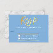 RSVP ANTWOORD REACTIE faux goud type korenbloem bl (Voorkant / Achterkant)