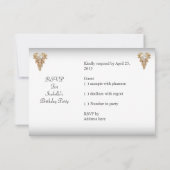 RSVP Antwoord Reactie legant White Gold Jewel Kaart (Achterkant)