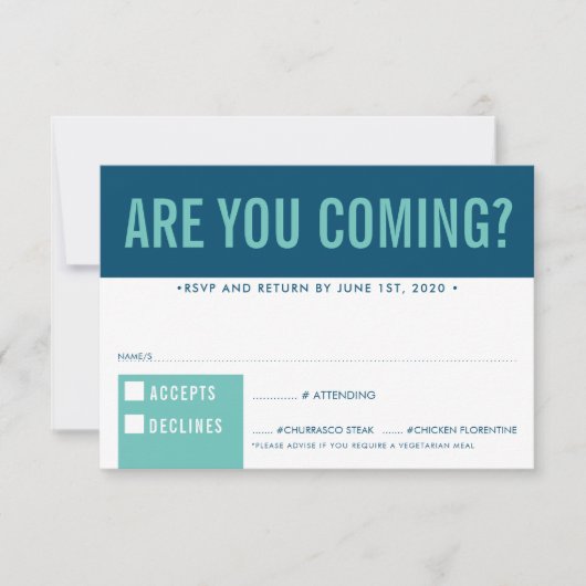 RSVP ANTWOORD REACTIE leuk vet blok donkerblauw mi (Voorkant)