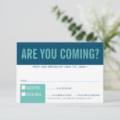 RSVP ANTWOORD REACTIE leuk vet blok donkerblauw mi (Staand voorkant)