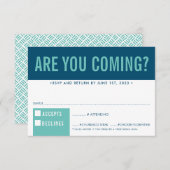 RSVP ANTWOORD REACTIE leuk vet blok donkerblauw mi (Voorkant / Achterkant)