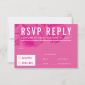 RSVP ANTWOORD REACTIE modern elegant floraal roze (Voorkant)