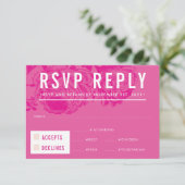 RSVP ANTWOORD REACTIE modern elegant floraal roze (Staand voorkant)