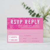 RSVP ANTWOORD REACTIE modern elegant floraal roze (Staand voorkant)