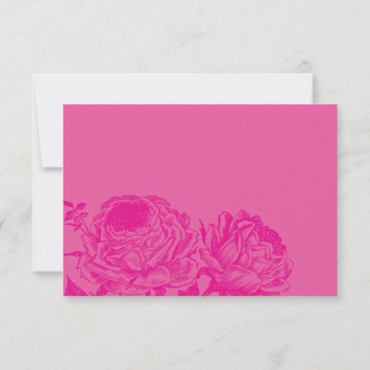 RSVP ANTWOORD REACTIE modern elegant floraal roze (Achterkant)