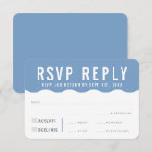 RSVP ANTWOORD REACTIE modern strak schattig golf b (Voorkant / Achterkant)