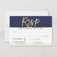 RSVP ANTWOORD REACTIE modern strakke marine nep go