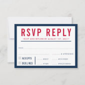 RSVP ANTWOORD REACTIE modern vet jongen marine roo (Voorkant)