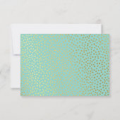 RSVP ANTWOORD REACTIE rustieke gouden mini-confett Kaart (Achterkant)