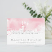 RSVP ANTWOORD REACTIE stijlvolle waterverf lichtro Kaart (Staand voorkant)