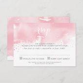 RSVP ANTWOORD REACTIE stijlvolle waterverf lichtro Kaart (Voorkant / Achterkant)