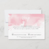 RSVP ANTWOORD REACTIE stijlvolle waterverf zacht r Kaart (Voorkant)