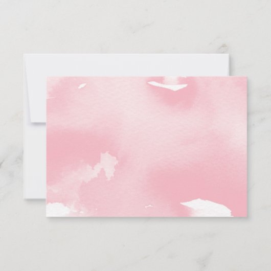 RSVP ANTWOORD REACTIE stijlvolle waterverf zacht r Kaart (Achterkant)