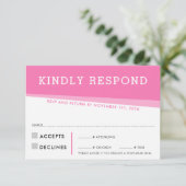 RSVP ANTWOORD REACTIEKAART eenvoudig moderne hoeke (Staand voorkant)