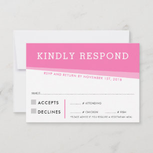 RSVP ANTWOORD REACTIEKAART eenvoudig moderne hoeke