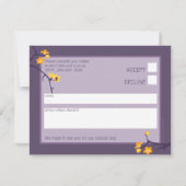 RSVP ANTWOORD SLIP:: kersenbloesems 7L Kaart (Achterkant)