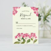 RSVP Antwoord Waterverf Roze Hydrangea Lacecaps (Staand voorkant)