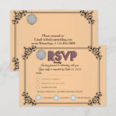 RSVP-antwoordkaart | Bevestig aanwezigheid en aant RSVP Kaartje (Voorkant / Achterkant)