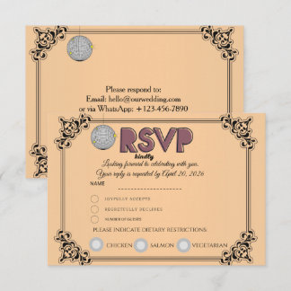 RSVP-antwoordkaart | Bevestig aanwezigheid en aant RSVP Kaartje