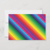 RSVP-ANTWOORDKAART cool bold kleurrijke regenboog RSVP Kaartje (Achterkant)