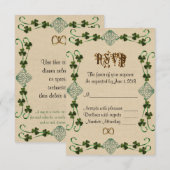 RSVP-antwoordkaart Ierse eenheid knoop RSVP Kaartje (Voorkant / Achterkant)