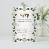 RSVP-antwoordkaart Ierse eenheid knoop RSVP Kaartje (Staand voorkant)