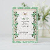 RSVP-antwoordkaart Ierse rozen RSVP Kaartje (Staand voorkant)