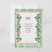 RSVP-antwoordkaart Ierse rozen RSVP Kaartje (Achterkant)