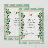 RSVP-antwoordkaart Ierse rozen RSVP Kaartje (Voorkant / Achterkant)