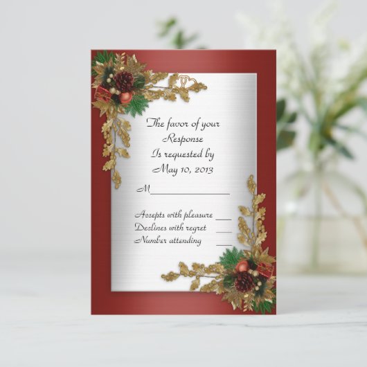 RSVP antwoordkaart Vakantie huwelijksuitnodiging (Staand voorkant)