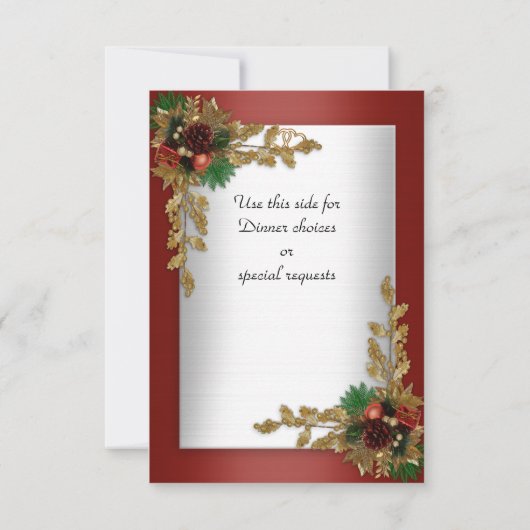 RSVP antwoordkaart Vakantie huwelijksuitnodiging (Achterkant)