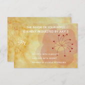 RSVP-antwoordkaart voor bruiloft, Aziatisch beïnvl RSVP Kaartje (Voorkant / Achterkant)