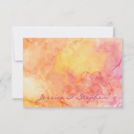 RSVP-antwoordkaart voor bruiloft - Verse bloemen RSVP Kaartje (Achterkant)