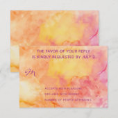 RSVP-antwoordkaart voor bruiloft - Verse bloemen RSVP Kaartje (Voorkant / Achterkant)