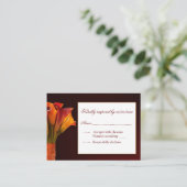 RSVP-antwoordkaart voor callalily Informatiekaartje (Staand voorkant)