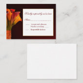 RSVP-antwoordkaart voor callalily Informatiekaartje (Voorkant / Achterkant)