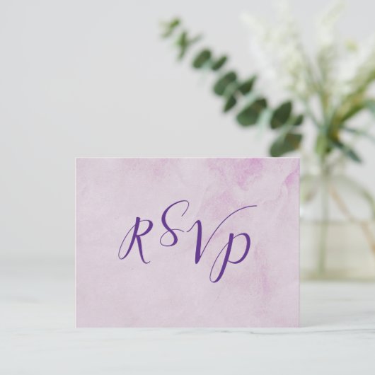 Rsvp-antwoordkaart voor calligrafische bruiloft +  uitnodiging briefkaart (Staand voorkant)