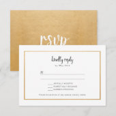 RSVP-antwoordkaart voor lijst met goudolie RSVP (Voorkant / Achterkant)