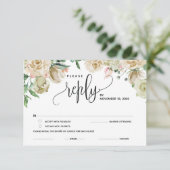 RSVP-antwoordkaarten met rustieke elegantie Informatiekaartje (Staand voorkant)